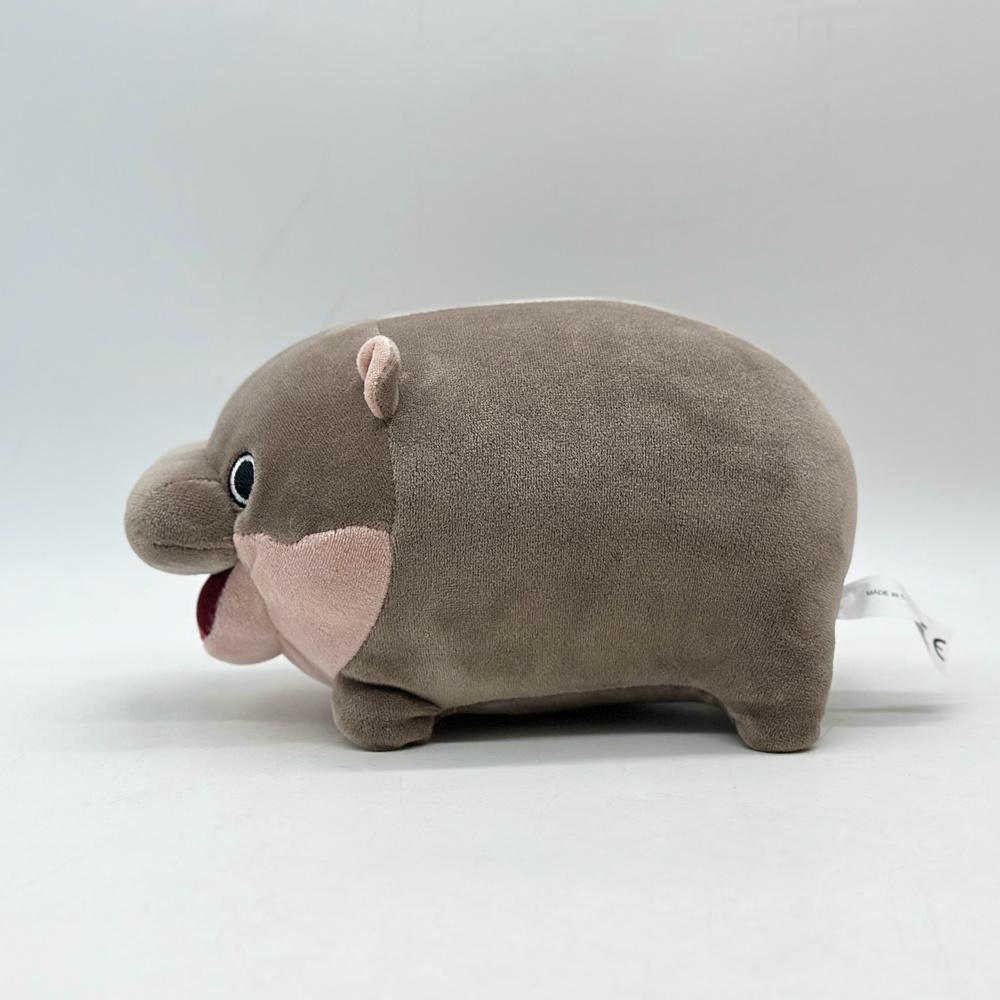Moo Deng Pygmy Hippo 22CM Plush Doll Stuffed Toy Animal Hug Pillow Back Cushion Kids Toy Girl Boy Gift