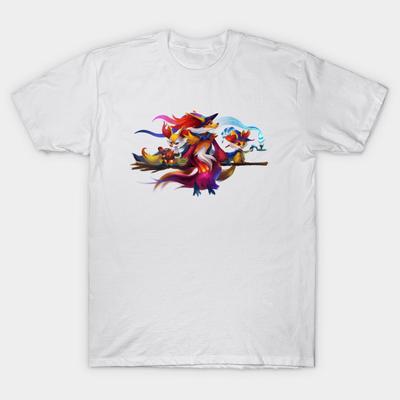 T Shirt Women Fire Witches Harajuku Print Kawaii Tshirt Summer Short Sleeve Female T-Shirt Top Tee