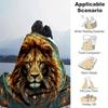 1pc Lion Printing Lightweight Flannel Blanket, Comfortable and Warm Blanket, for Camping Sofa Bed and Couch Office, Gift