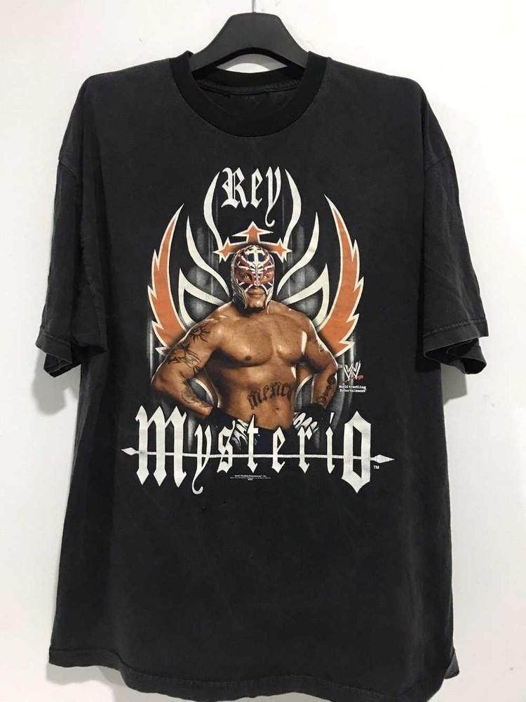 РЕДКИЙ! Черная хлопковая футболка Rey Mysterio Все размеры S-5XL Унисекс футболка M