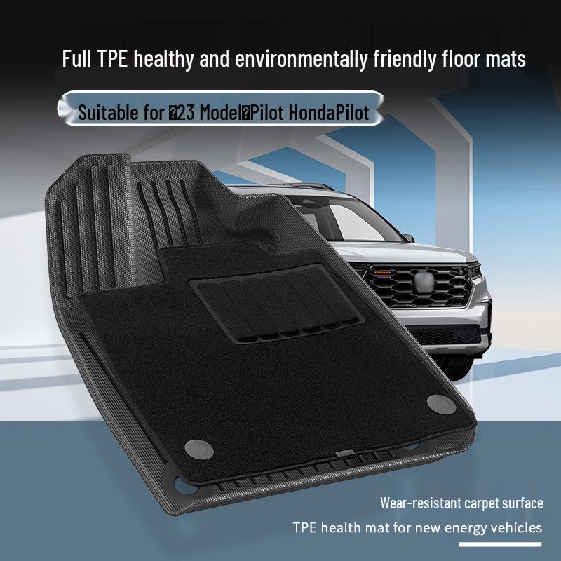 Eco-friendly TPE floor and trunk mats for the 2023 Honda Pilot.