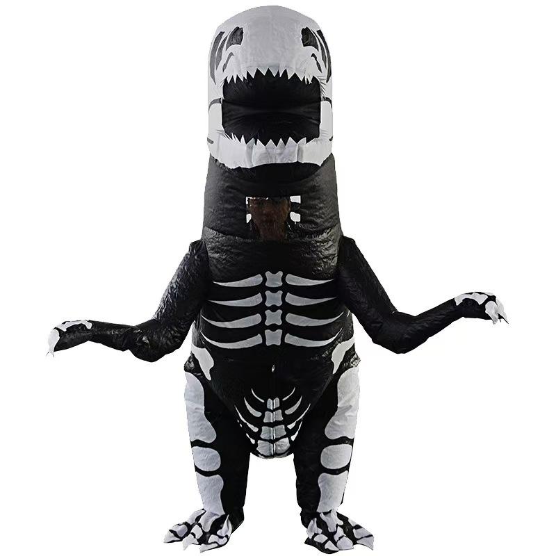 Skeleton Dinosaur Inflatable Costume Inflatable T-Rex Skeleton Costume for Halloween Performance and Party