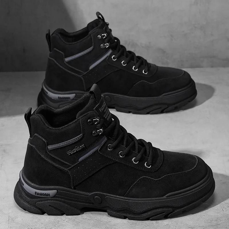 

Модные Новые Изысканные Мужские Кроссовки на Толстой Подошве Увеличивающие Рост Универсальная Повседневная Обувь Модный Тренд Рабочая одежда Спортивная Обувь для Бега 44 чёрный