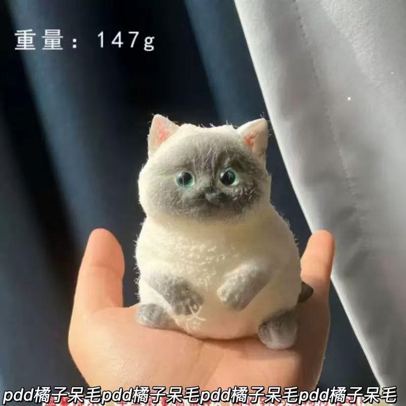 

Новая игрушка-симуляция кошки, сжимающая куколку для девочек, толстая кошка, декомпрессионная бионическая кукла-кошка, милая игрушка для маленьких животных Average Size серебряный