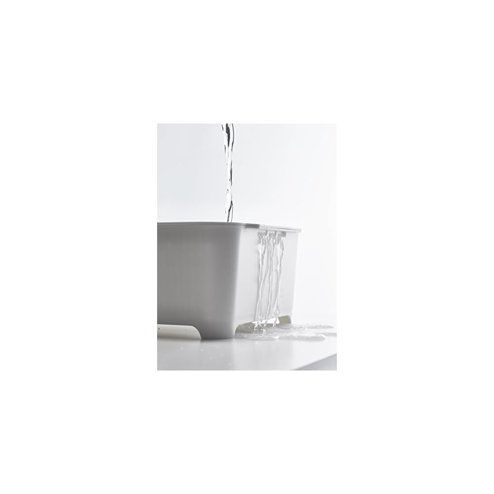 Yamazaki Jitsugyo Dish Drying Set, White, Approx. W37 x D28 x H145cm, Tower Series, Washing Basin,