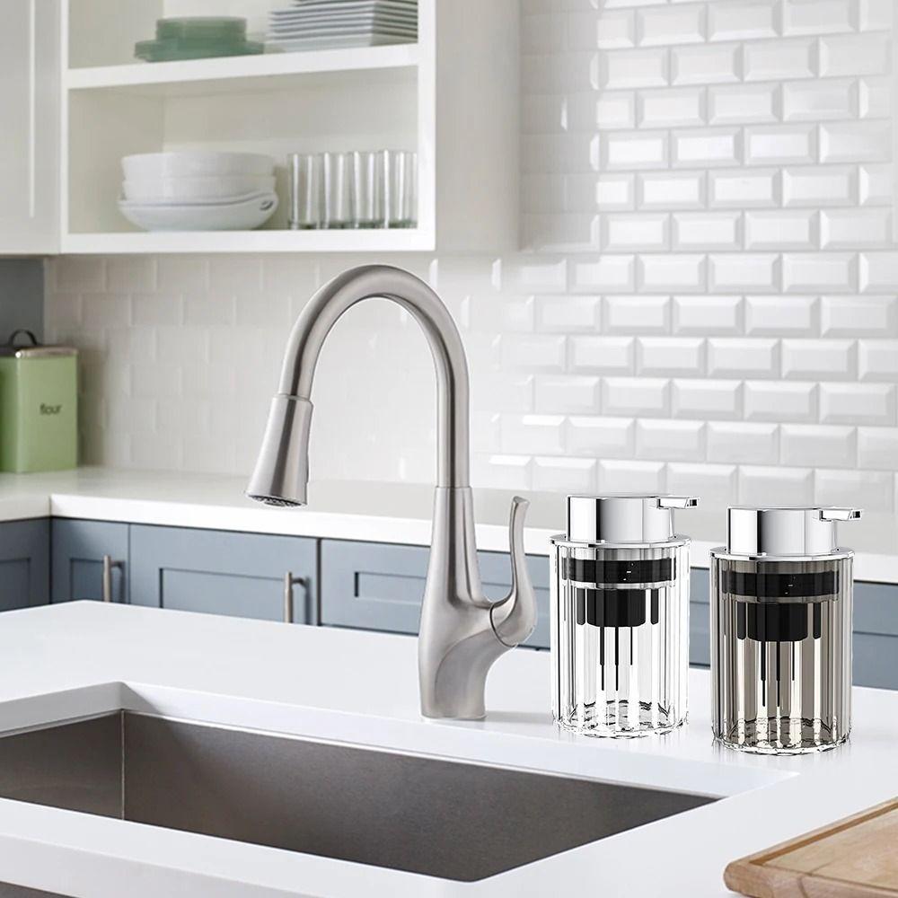 Refillable Foaming Soap Dispenser Push-type Foam Pump Jar Premium Mousse Bottle  Shower Gel