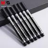 M&G Black Fine Tip Permanent Marker Pen (12 Pcs)