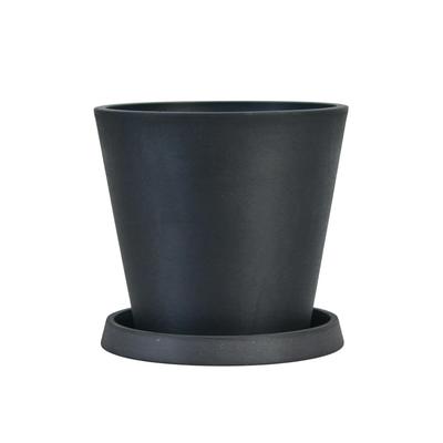 Greenship No. 10 (approx. 31cm) Flower Pot with Saucer, Value Pack, Plastic Stone Composite, Matte