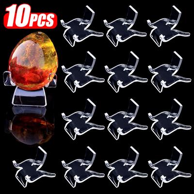 10Pcs Mini Acrylic Stand Easel Clear Mineral Rock Pedestal Holder Coin Watch Support Display Rack for Exhibitions Home Decor