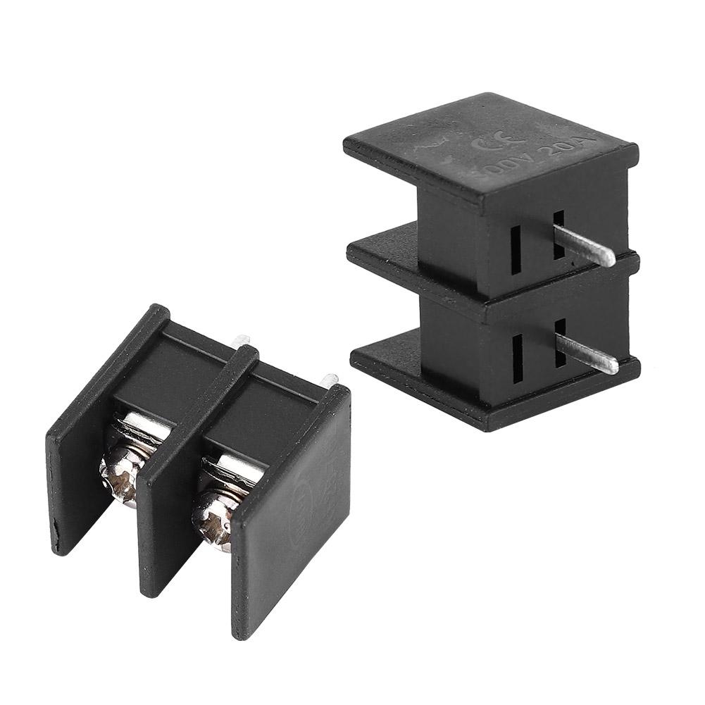50pcs 2 Pin 7.62mm Pitch Circuit Board Wiring Barrier Terminal Blocks Electrical Connector