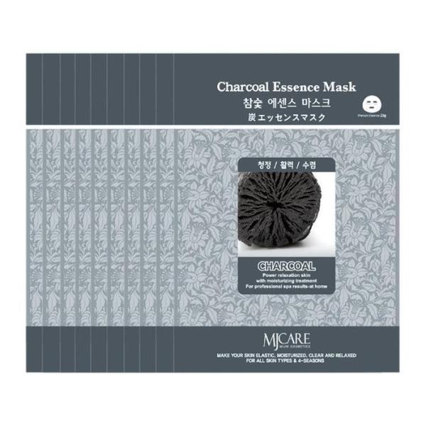 [100 sheets] Charcoal Sebum Care Essence Moisture Mask Sheet Pack (6514332A) basic
