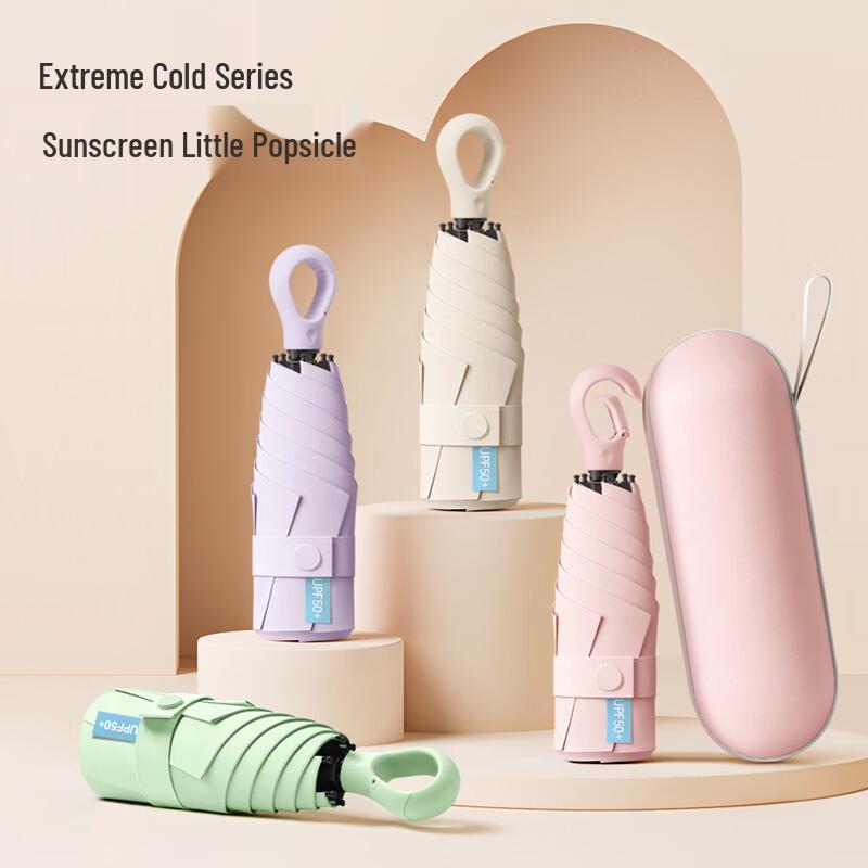 Baodini Portable 5-Fold Capsule Sun & Rain Umbrella