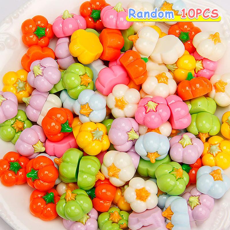 10Pcs Colorful Flower Flatback Resin Cabochons Flower Cabochon Beads For Diy Crafts Jewelry Making Decoration Accessories