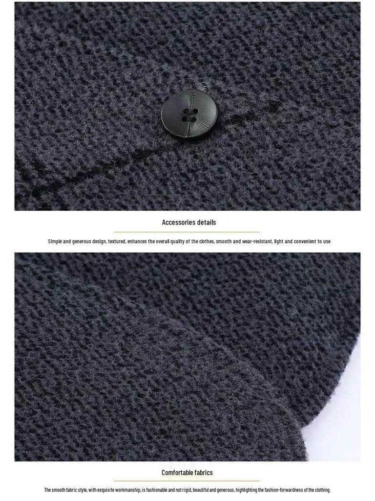 Men's Fleece-Lined Chenille Jacket for Autumn/Winter