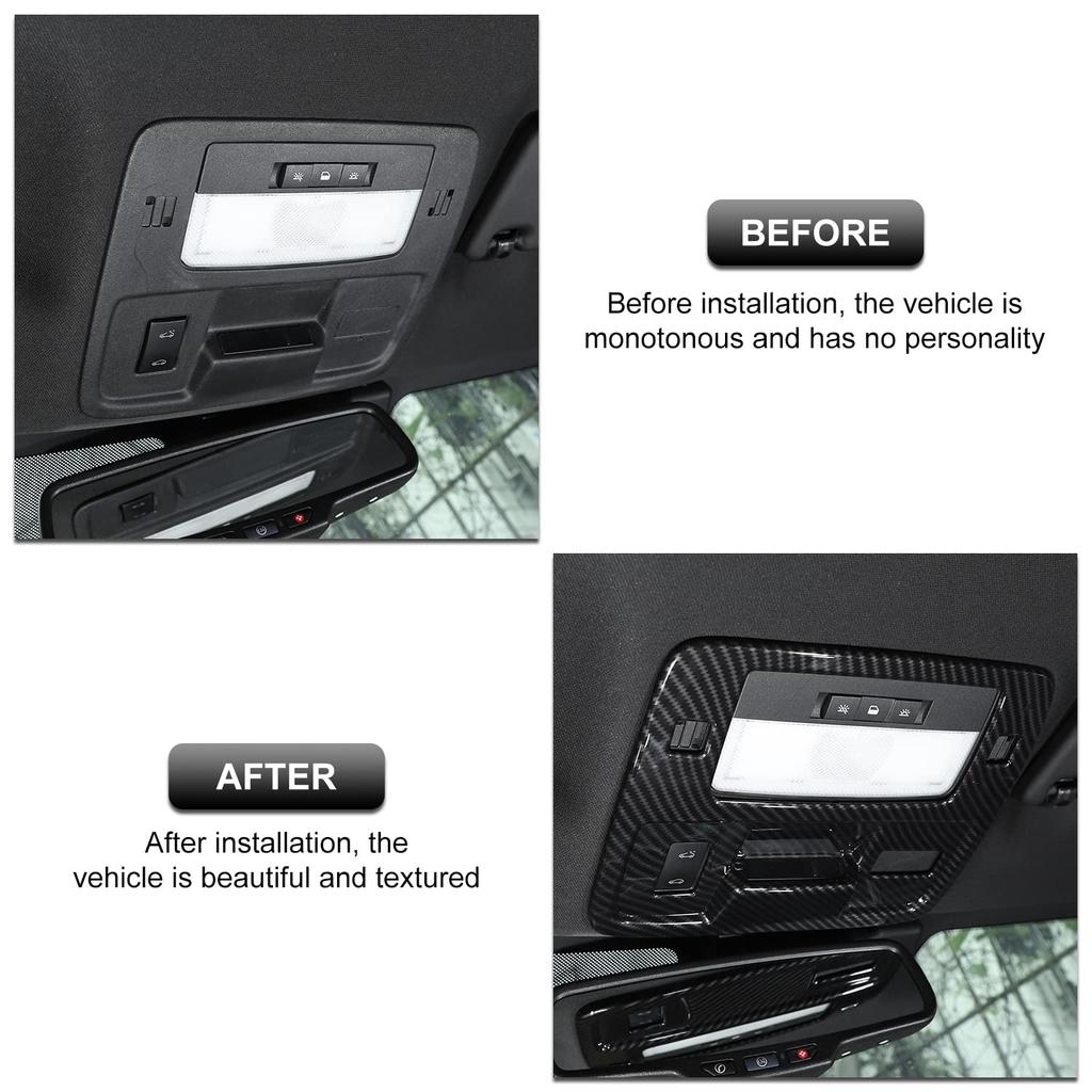 RT-TCZ Roof Reading Light Lamp Switch Button Panel Trim Cover Carbon Fiber Interior Accessories for Chevrolet Camaro 2010-2015