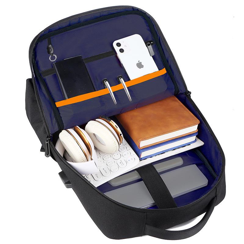 Men's Business Casual Backpack Computer Bag Large Capacity Simple Oxford Cloth Backpack