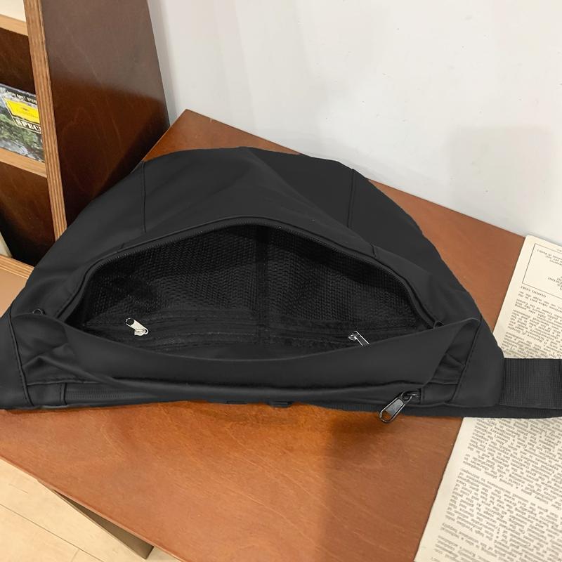 Jednobarevná náprsní taška pro muže a ženy, crossbody taška, taška přes rameno, taška na mobilní telefon