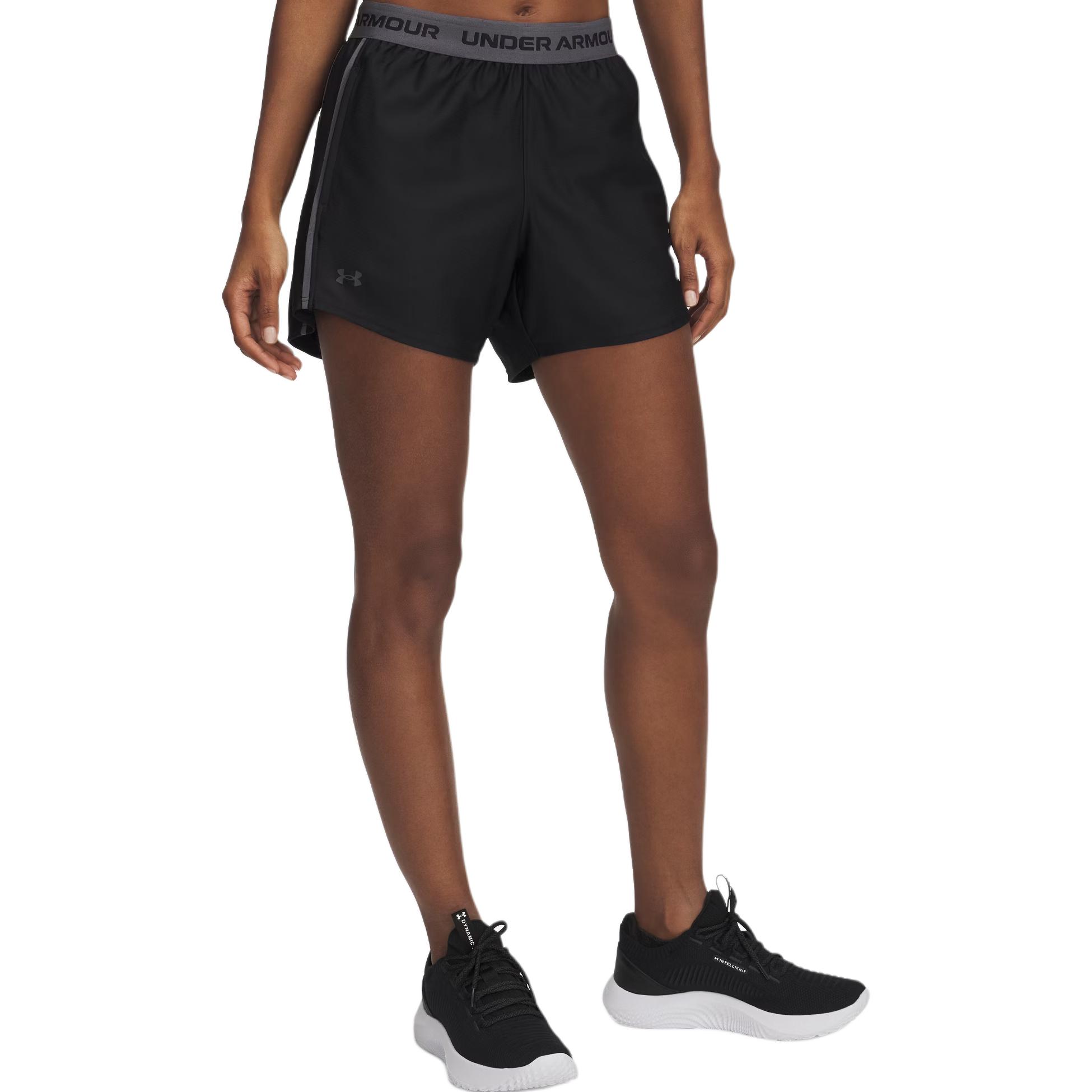 Under Armour TechPlay Up Sports Shorts Women s Black 1389884-001 LG