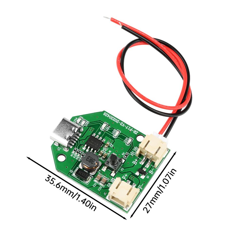 Universal 3 Speed Small Fan Control Board Micro Rechargeable Circuit Board Charging Module USB Type-C