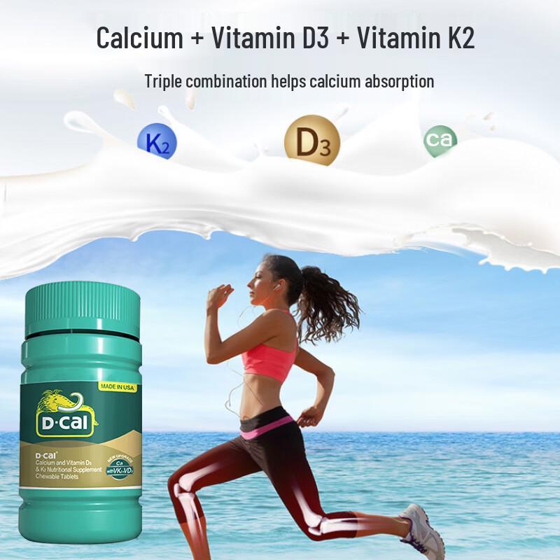D-Cal Adult Calcium Tablets with Vitamins D3 & K2