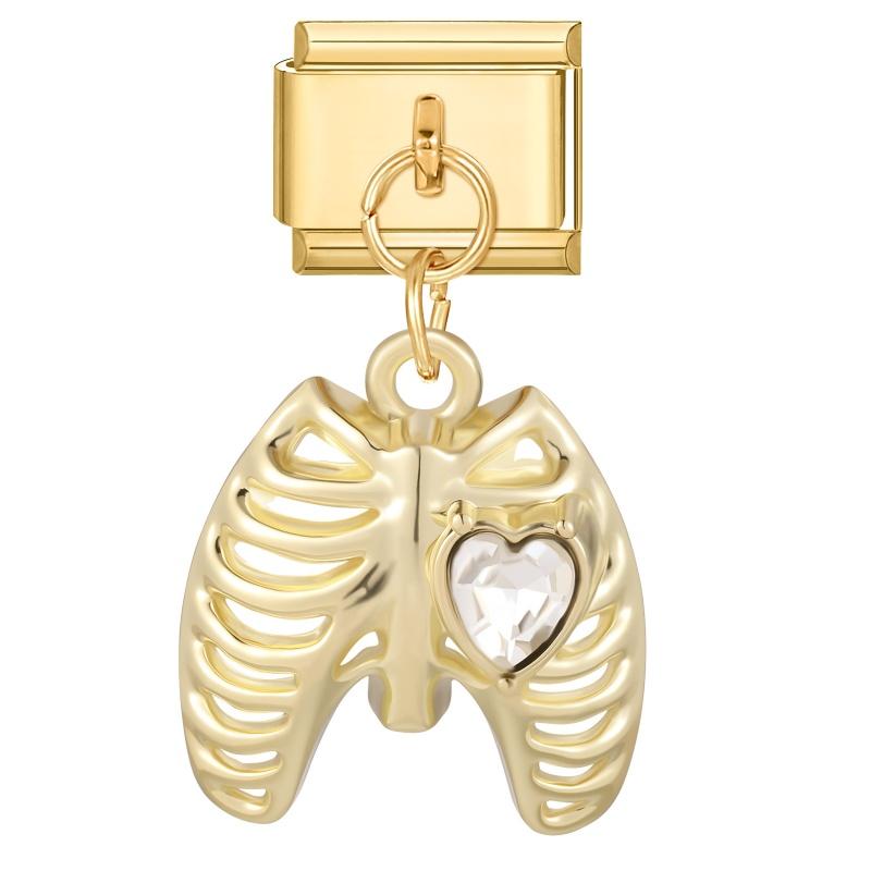 New Vintage Golden Pendant Charm Cat Butterfly Star Tennis Racket Bow Links Fit 9MM Stainless Steel Bracelet Women DIY Making