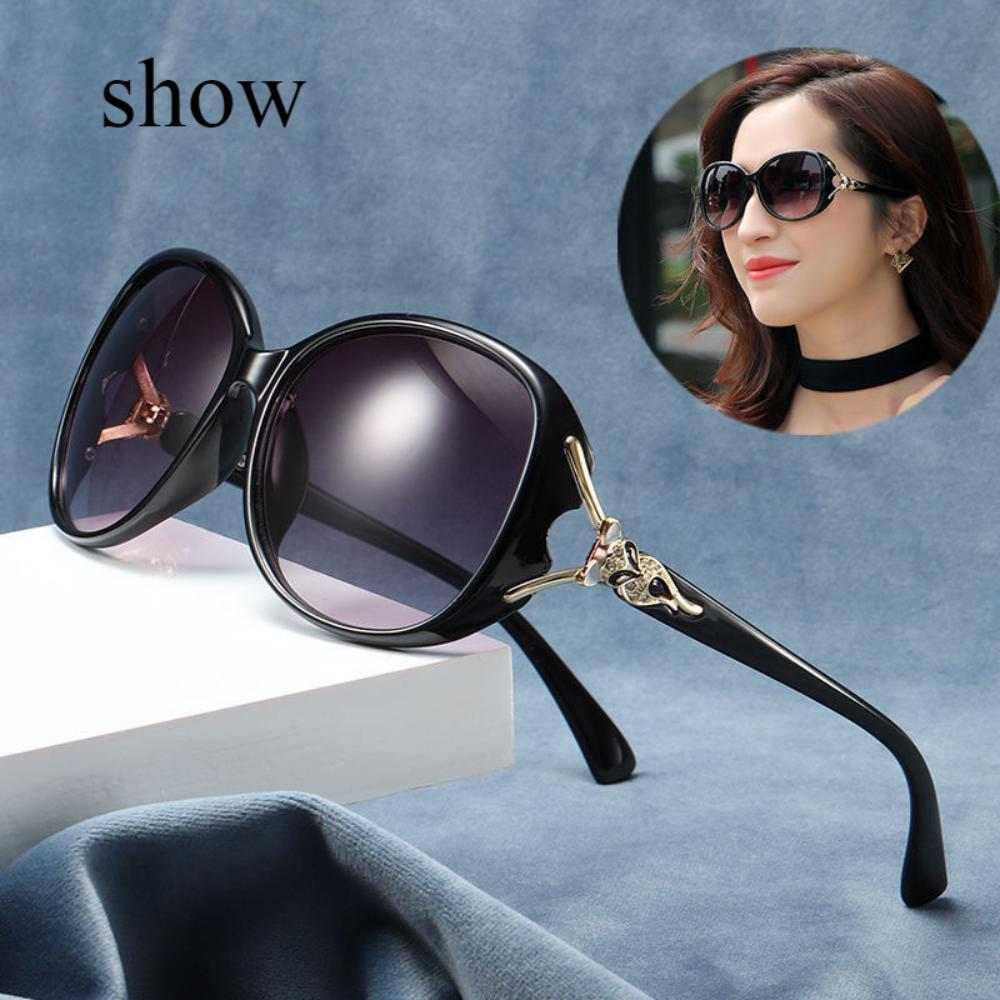 Fashion sunglasses female fox head large frame sunglasses classic trend sunglasses big face glasses thin advanced sense
