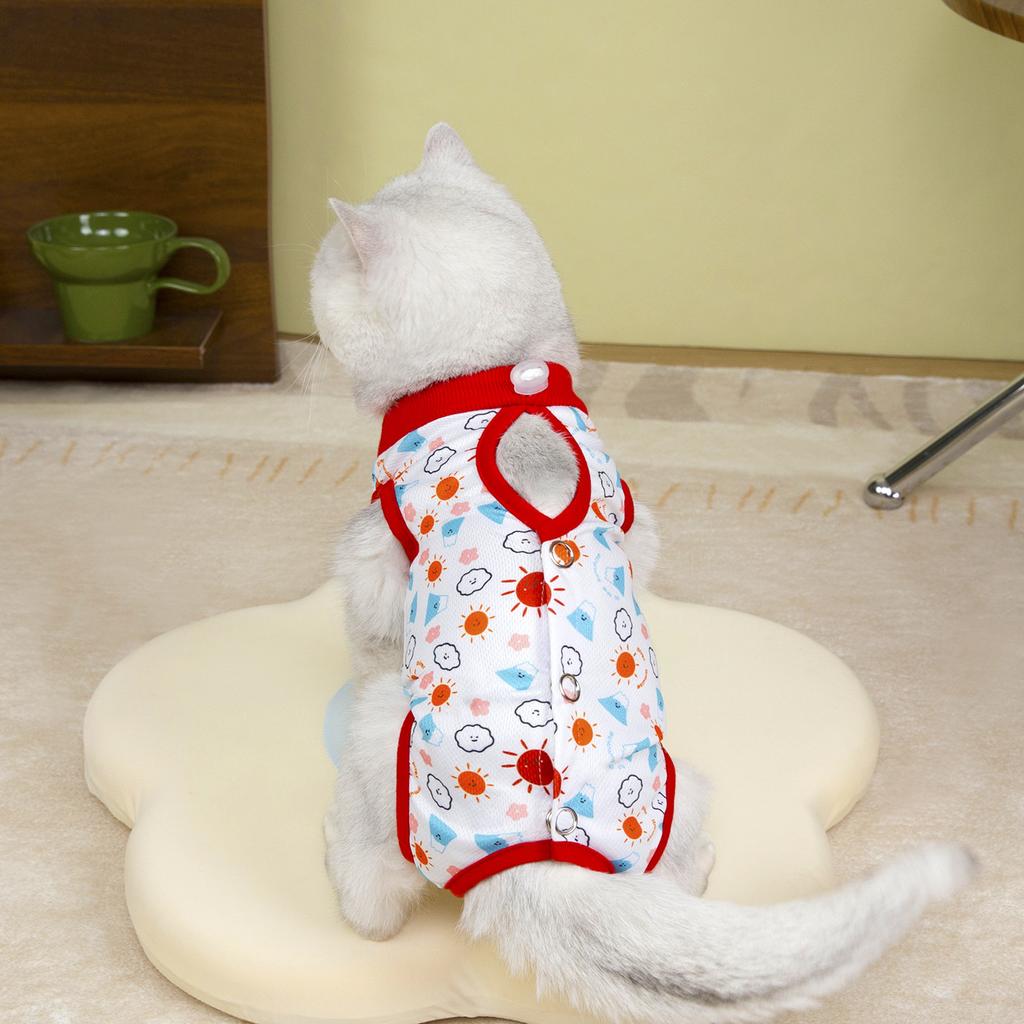 Soft Pet Sterilization Suit for Small Dogs Cats Weaning Suit Anti-licking Recovery Clothes After Surgery Puppy Kitten Care Vest