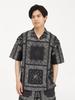 North Kurzarm-Aloha-Vent-Shirt, leicht, wasserabweisend, elektrostatische Pflege, UV-Pflege, Bandana, Neu, Blau, S [The Face], Herren