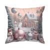 45X45Cm Countryside Christmas Theme Pillowcase Bedroom Cushion Cover 100% Polyester Living Room Cushion Pillowcase Home Decor