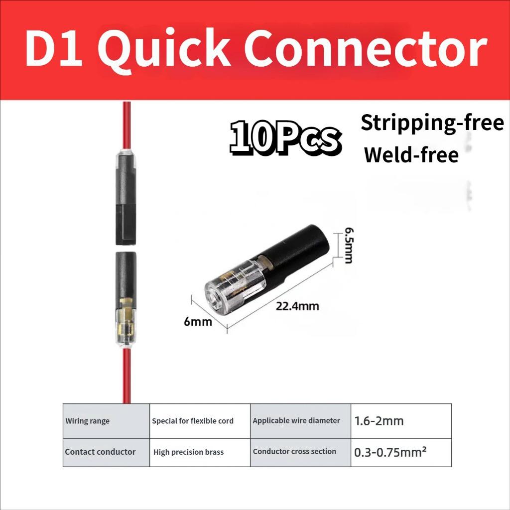10/20Pcs Wire Connectors Direct Plug-in & T-Type Quick Splice, No-solder No-peel Waterproof Locking Cable Clamps for Car & Home Wiring Free Tool