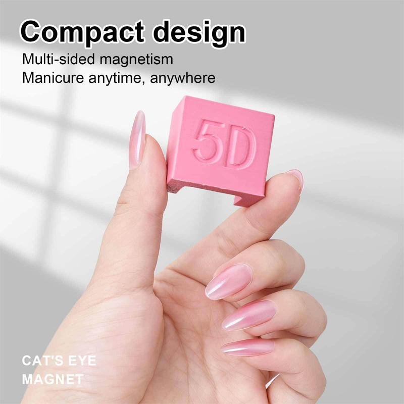 Nagelkunst Magnetischer Stift Weiß Rosa Nagelkunst 5D Automatischer Magnet Geeignet für DIY Katzenaugen Gel-Nagellack Maniküre-Werkzeuge