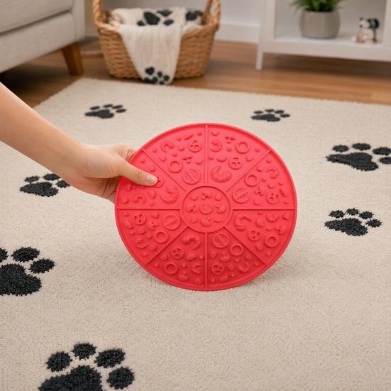 Soft Silicone Lick Mat Pet Slow Food Mat with Strong Suction Cup Multi-Grid