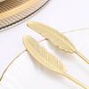 304 Stainless Steel Feather Spoon & Fork Set: Creative Wing Design for Kids, Coffee, and Parties