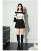 2025 Korean Style: Women's Slimming High Waist A-line Skirt Pants, Bootcut Wide Leg Casual Shorts, for Spring and Autumn