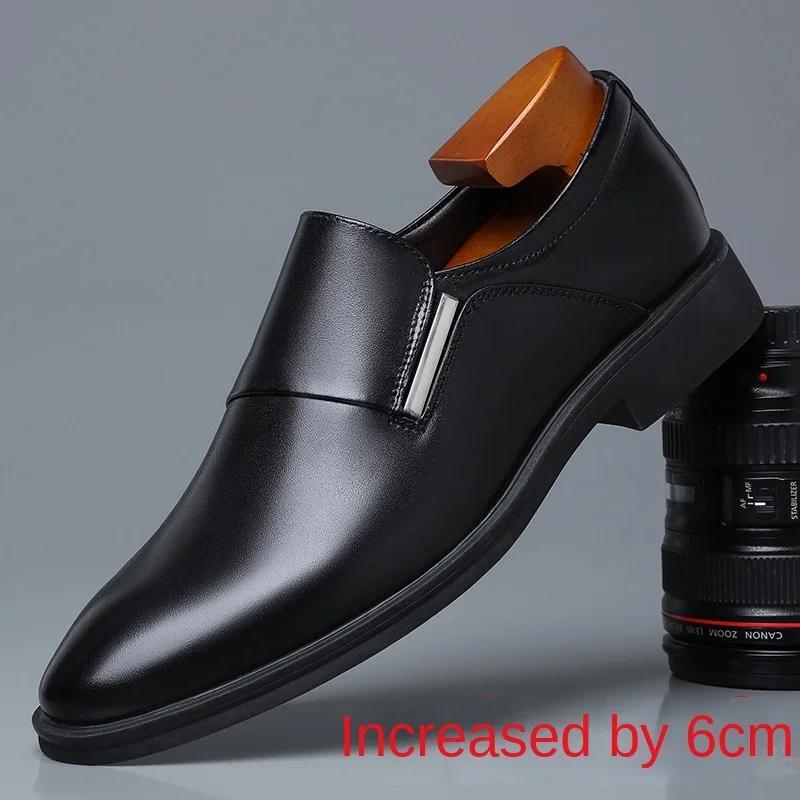 High Quality White Leather Dress Shoes Mens Breathable New Formal Business Derby Shoes Man Casual English Shoes for Men Sneakers
