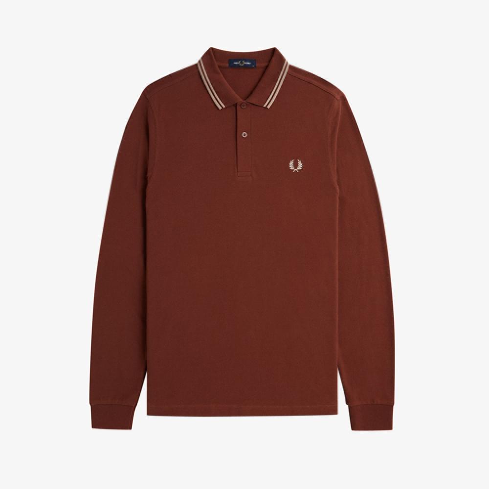 Fred Perry [m3636] Long Sleeve Twin Tip Fred Perry Shirt  W52  Afpm2433636 W52