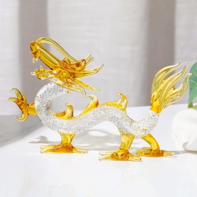 Kertari Zodiac Dragon Figurine, Crystal, Good Luck and Fortune, [Authentic] Feng Shui 2024 New Year Dragon Figurine, Decorative Charm - Multicolor
