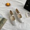 Low-heeled summer new retro versatile one-word buckle Mary Jane single shoes small leather shoes women
