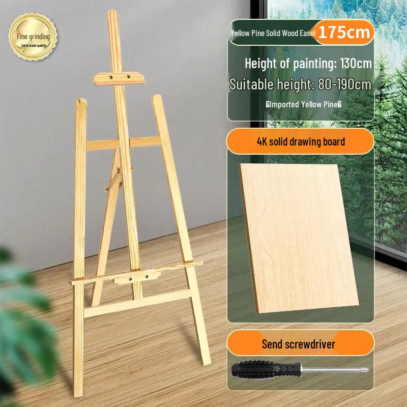 Folding Wooden Tripod Easel for Art Students - Perfect for Sketching and Oil Painting