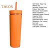 500ml Skinny Tumbler with Lid And Straw Double Wall Sippy Cup BPA-Free Tumblers Insulated Travel Mug for Iced Coffee Reusable Party
