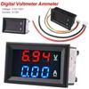 1Pcs Red Blue LED Display Digital Voltmeter Ammeter  Electromobile Motorcycle Car
