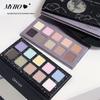 MYHO Ten-Color Wooden Branch Earth Tone Palette: Matte, Brighten, Highlight & Contour Eyeshadow and Blush for Daily Use.