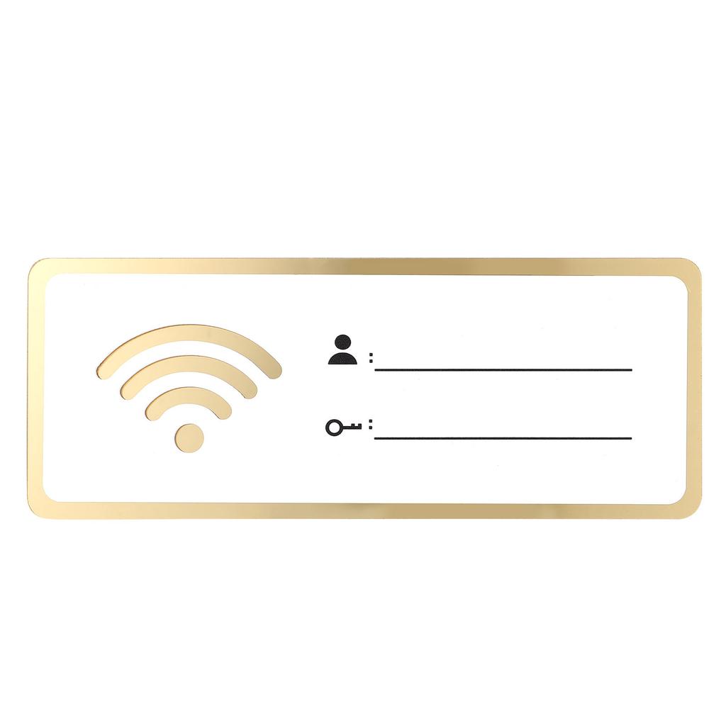 Acrylic WiFi Password Sign Easy To Write Erase Customizable Network for Public Space Restroom Hotel Wall Decor