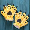Plush Dinosaur Paw Gloves Cartoon Cute Animal Hand Gloves Animal Paw Warm Gloves Cosplay Tool Costume Party Accessories