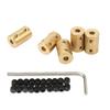 5 Stück RC Wellenkupplungsset Universal 5?5mm Messingwellenkupplung Gelenkverbinder für Motorwelle
