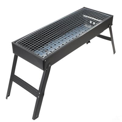 Barbecue Grill Mini Portable Charcoal BBQ Outdoor Folding Tool Accessories Iron with Basket