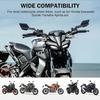 Aluminum Alloy Motorcycle Rear View Mirror Adjustable Reversible Stealth Winglets Mirror Foldable Mirror Large Field of View