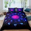 Gemini Comforter Cover Set Twin Size Constellation Duvet Cover Set, Outer Space Universe Planet Print Bedding Set for Kids Teens
