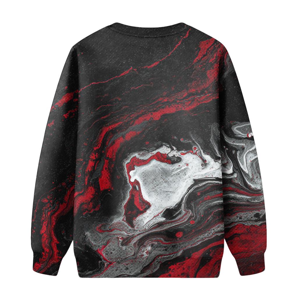 Herren Rundhals Fleecegefüttert Dick Warm Sweatshirt