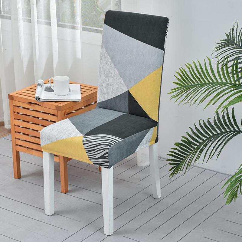 Dining Room Chair Covers Set, Stretch Printed Parsons Chair Slipcovers Spandex Removable Washable Kitchen Chair Protector Cover for Dining Room, Hotel